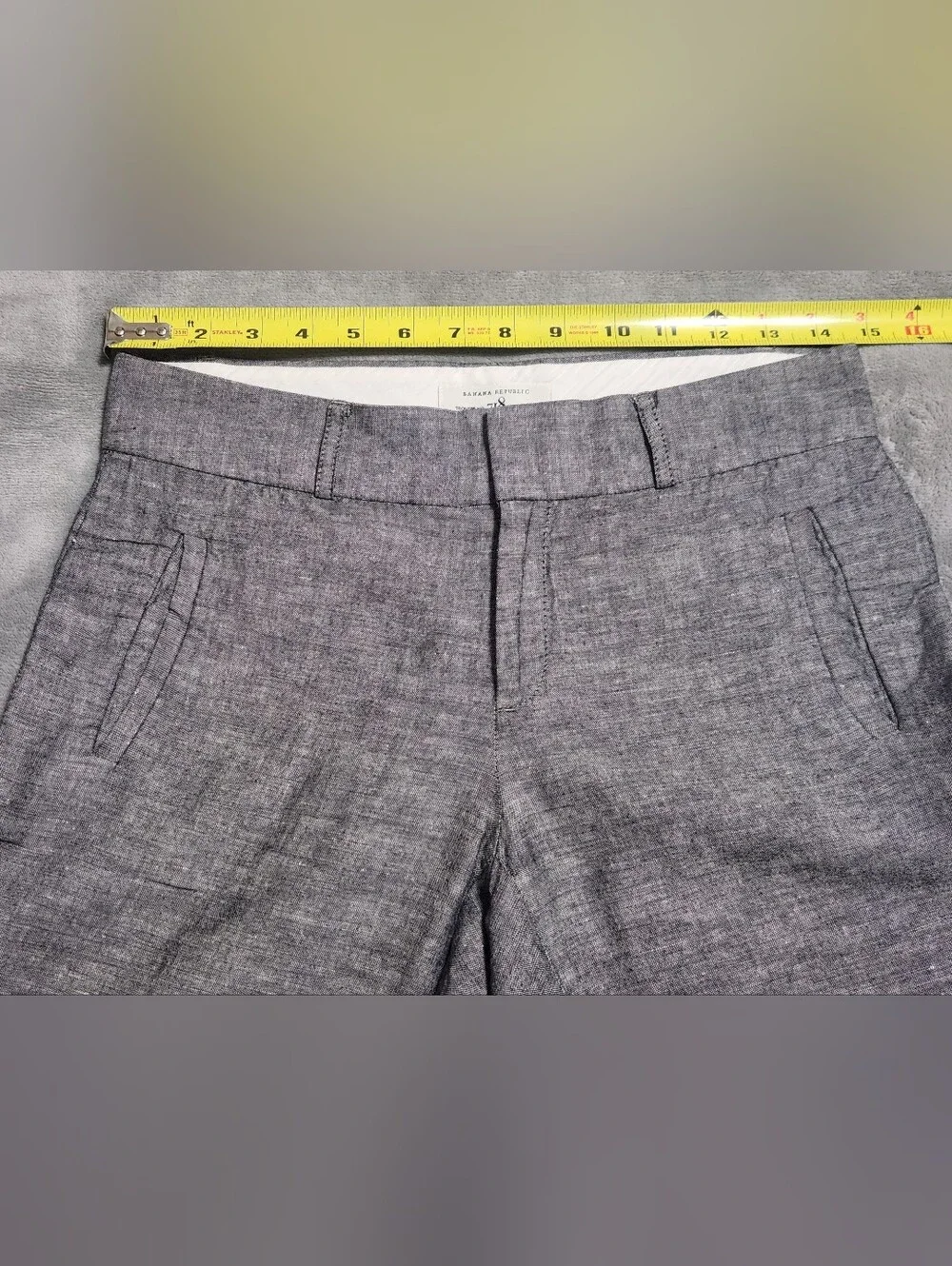 Banana Republic Martin Fit 718 Gray Linen Pants Size 2